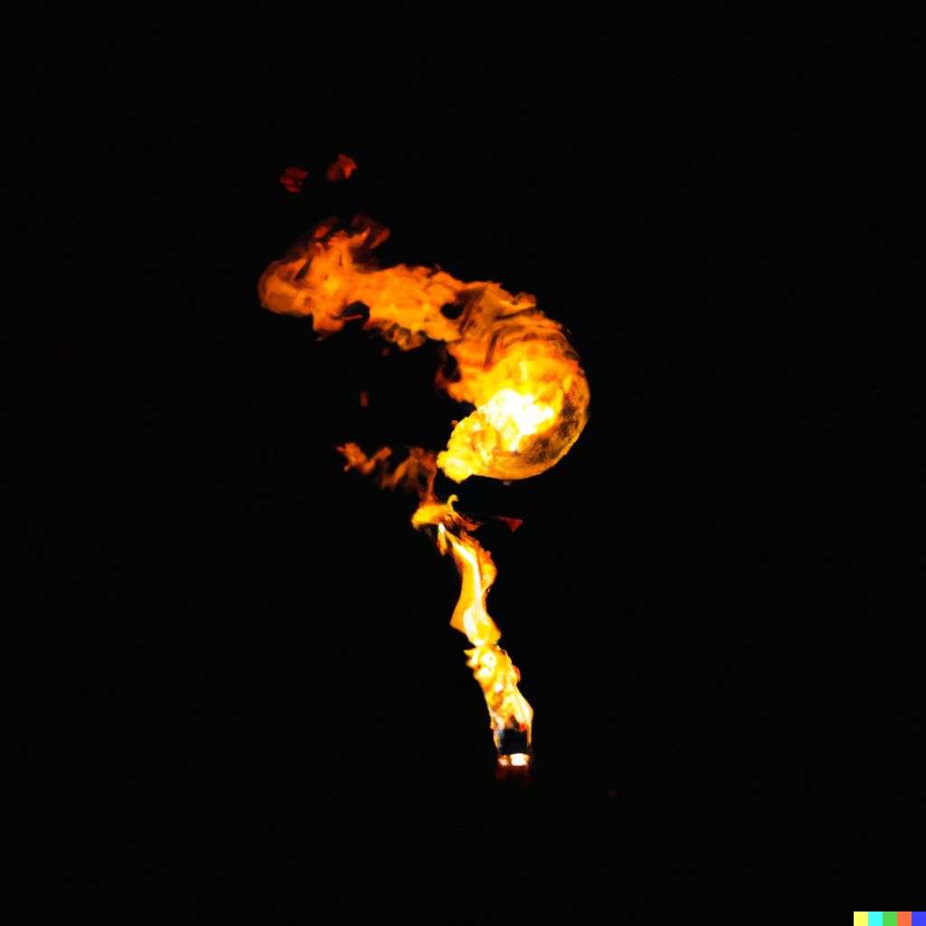 the discovery of gravity, fire art